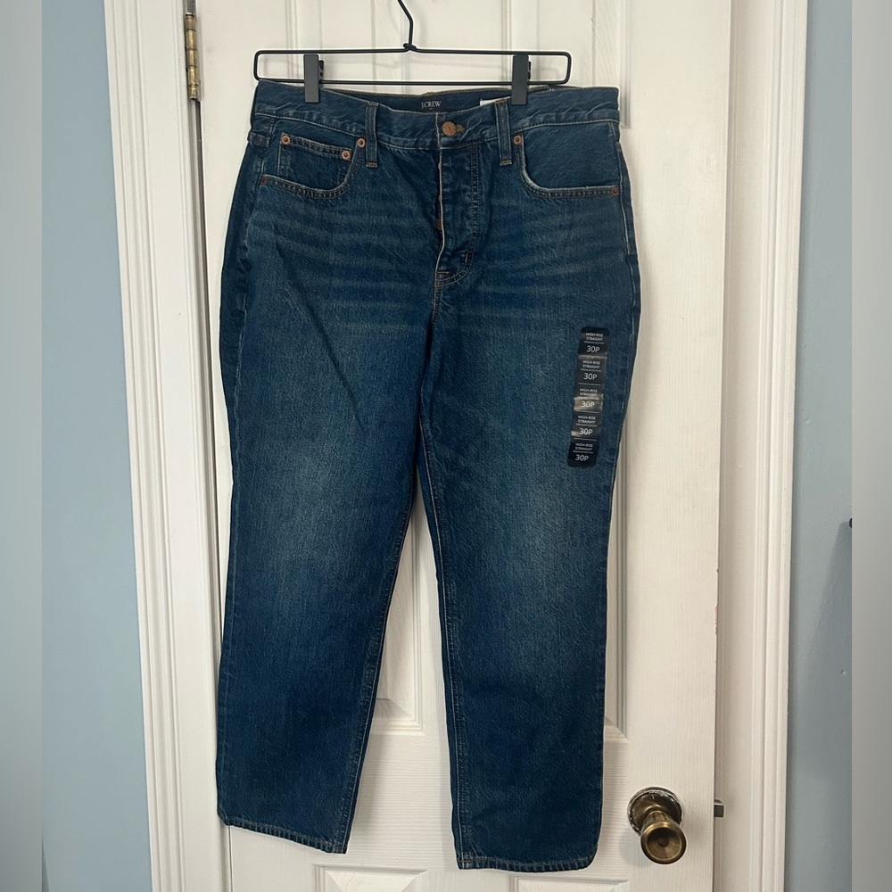 J. Crew Women's High Rise Straight Jeans
